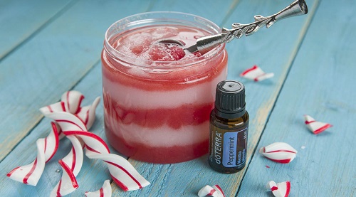 DIY essential oil candy cane sugar scrub teacher gift
